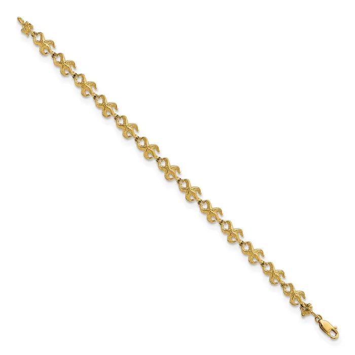 Bracelets WB Choice Jewelry 14k Textured Starfish 725in BraceletWBCFB1633725 Bracelets WB Choice Jewelry 14k Textured Starfish 725in BraceletWBCFB1633725