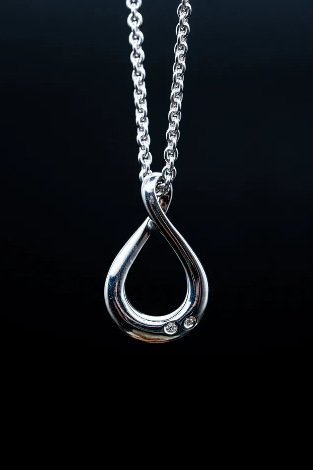 Stuller Necklaces Sterling Silver Infinity Inspired Diamond Pendant